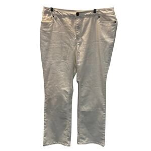 Ellos Pants Womens 14W Plus Capri Cropped Classic Casual Wide Leg Stretch